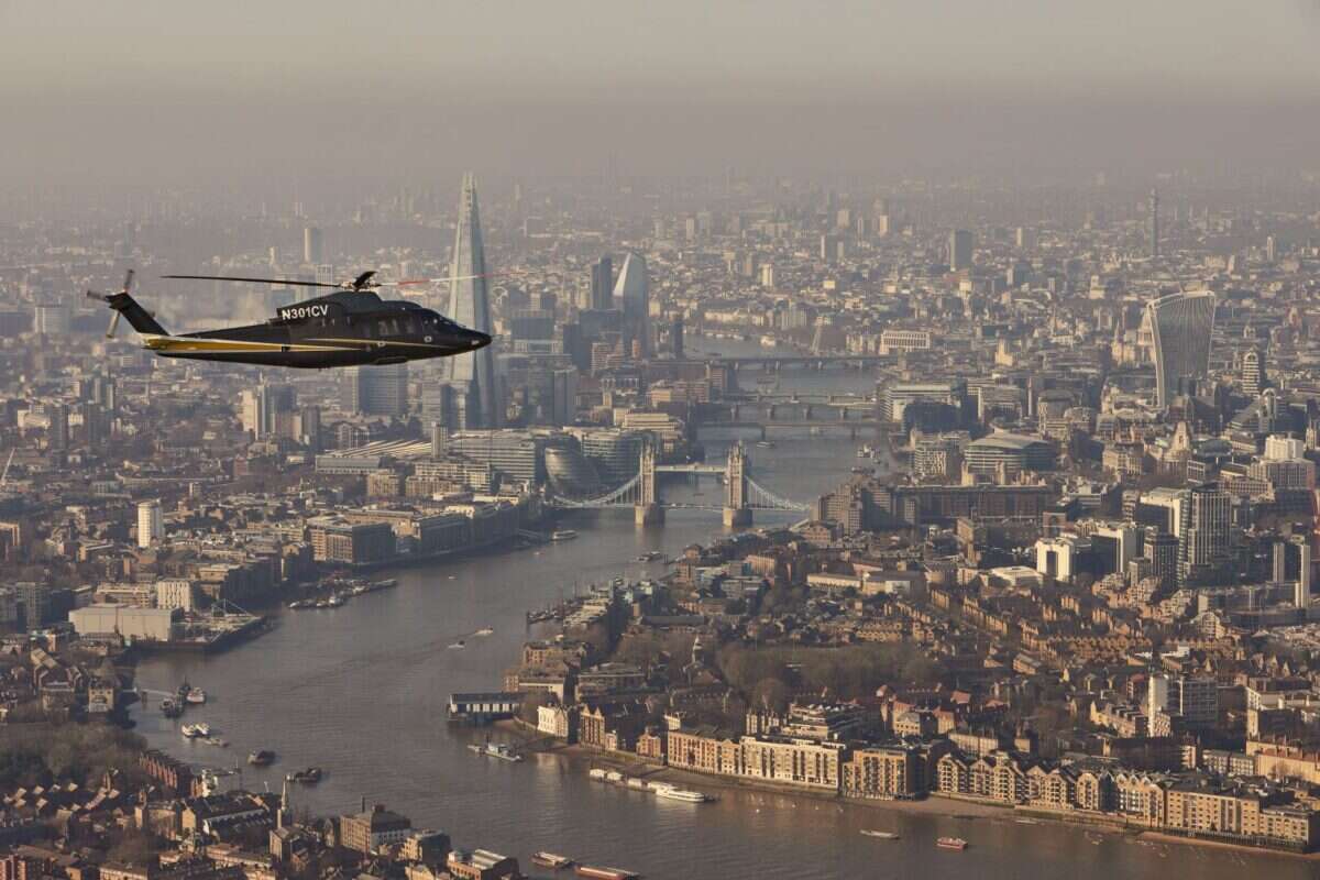 Sikorsky S-76 over London