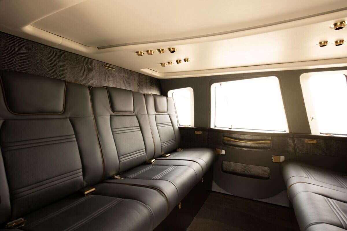 Flexjet Sikorsky helicopter interior 