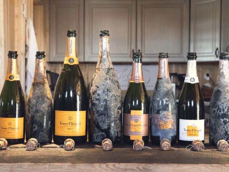 Veuve Clicquot bottles from Cellar in the Sea