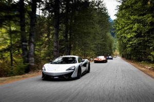 McLaren cars on the road