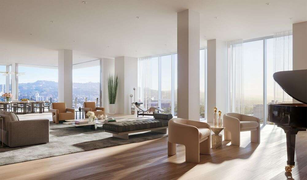 Los Angeles penthouse living space