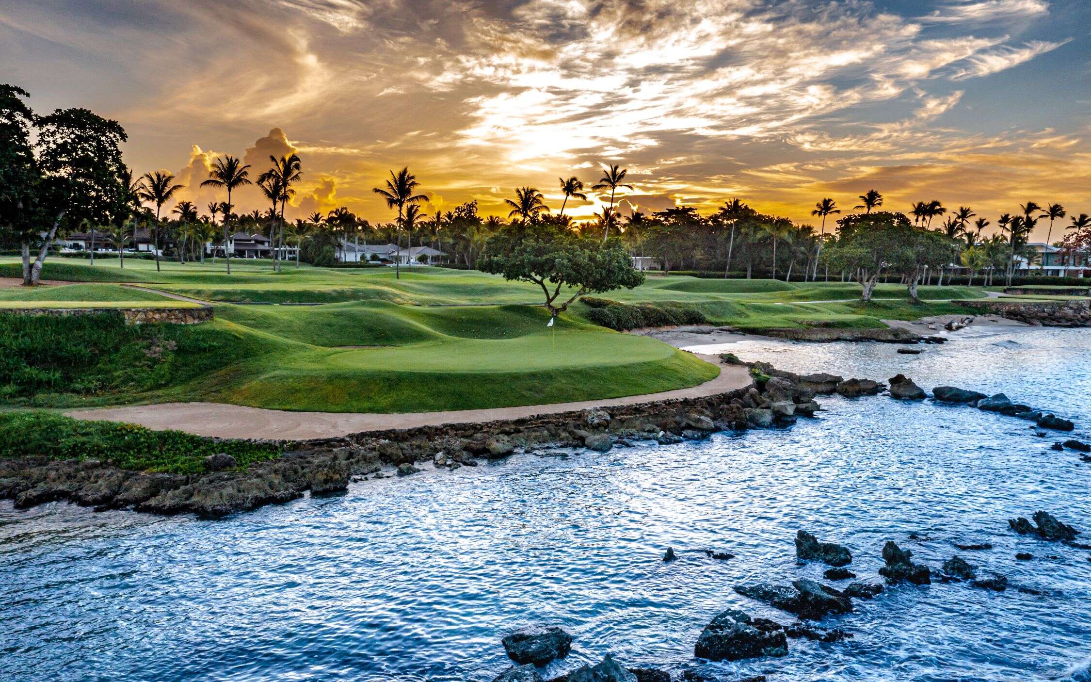 Sunset over the golf course at Casa de Campo