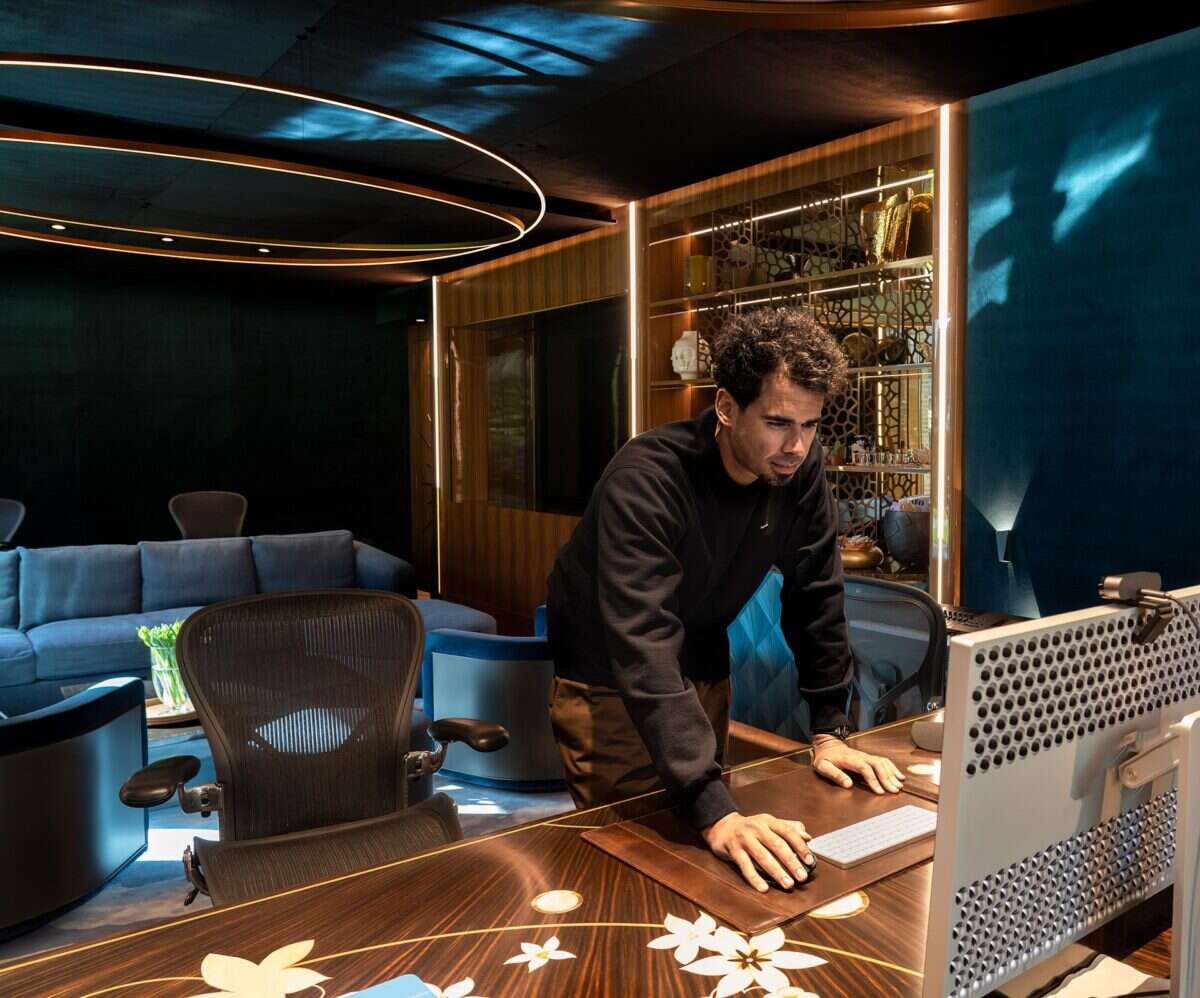 Afrojack in his studio designed by Winch