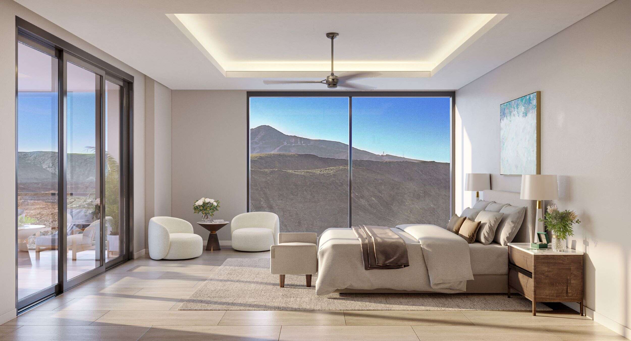 Four Seasons Private Residences Las Vegas bedroom rendering