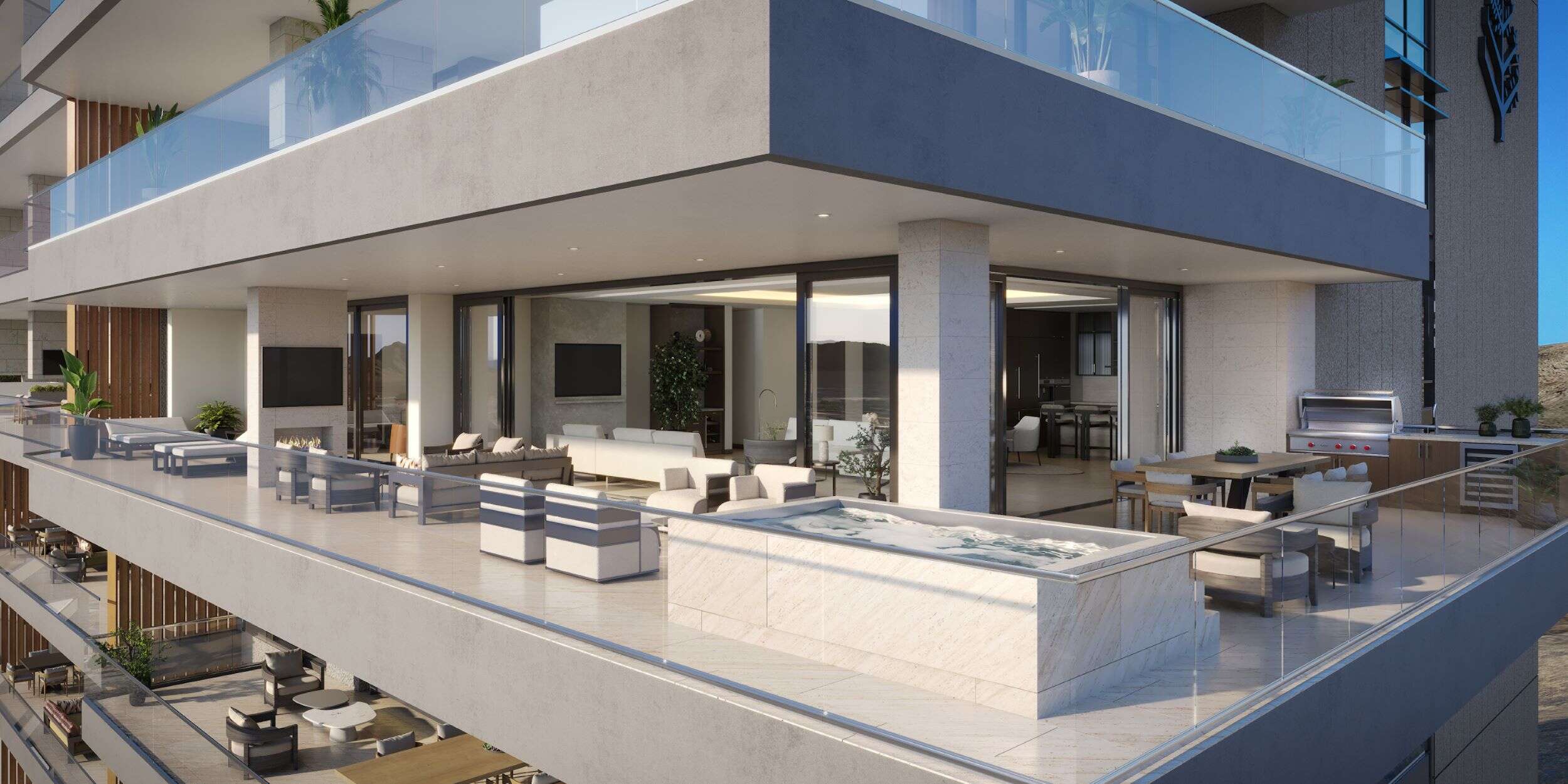 Four Seasons Private Residences Las Vegas terrace rendering