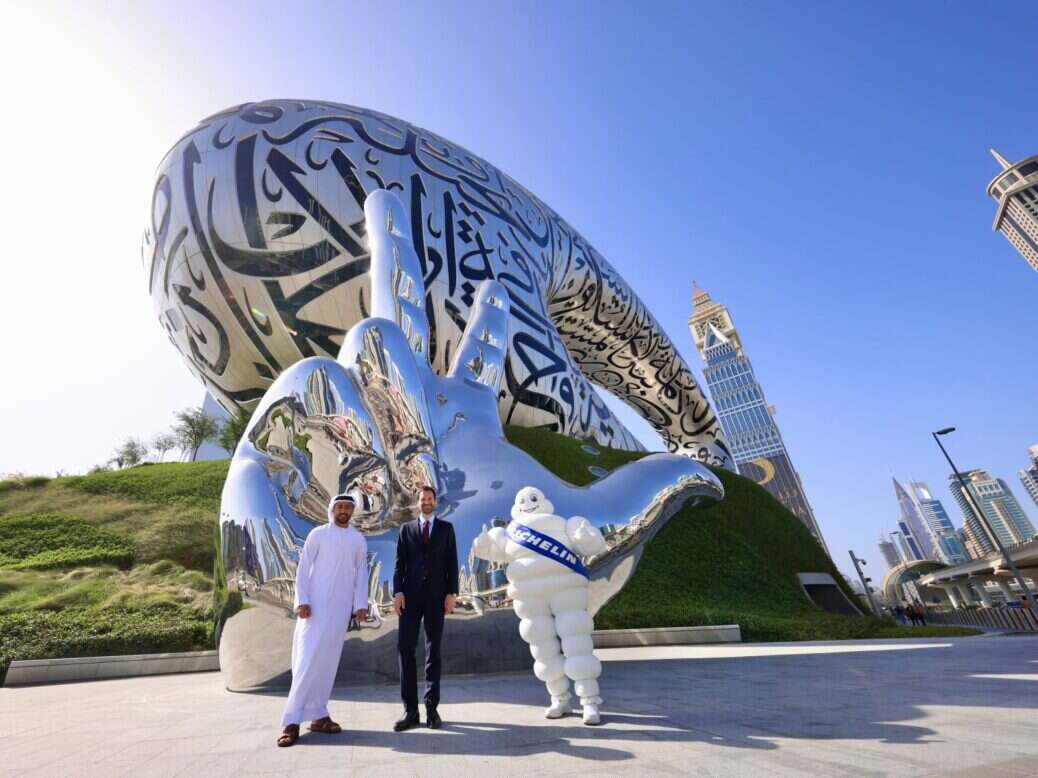 Issam Kazim and Gwendal Poullennec at Atlantis The Royal for the Michelin Guide Dubai 2023 launch