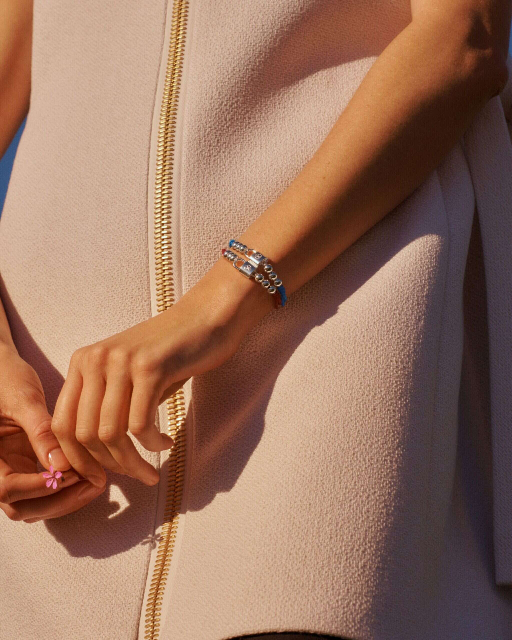 Louis Vuitton UNICEF silver lockit beads bracelet 