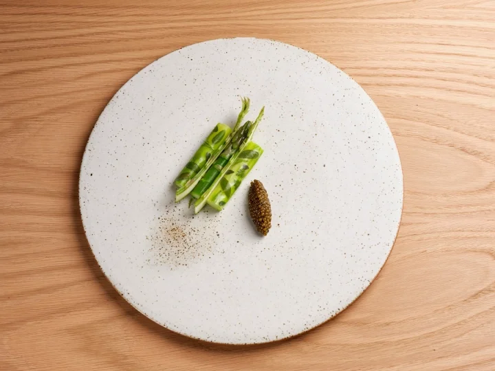 Restaurant Sat Bains with Rooms offers an asparagus-based starter