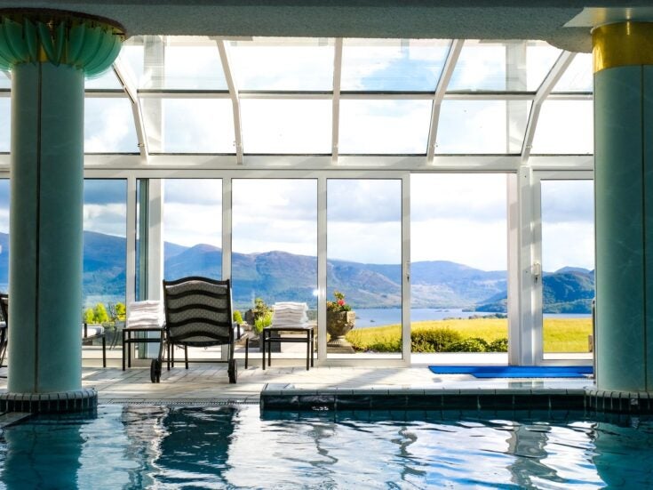 Pool and views offered at Aghadoe Heights Hotel