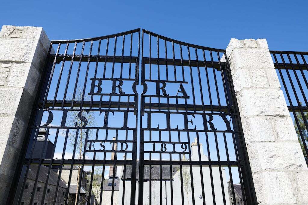 Brora distillery gates