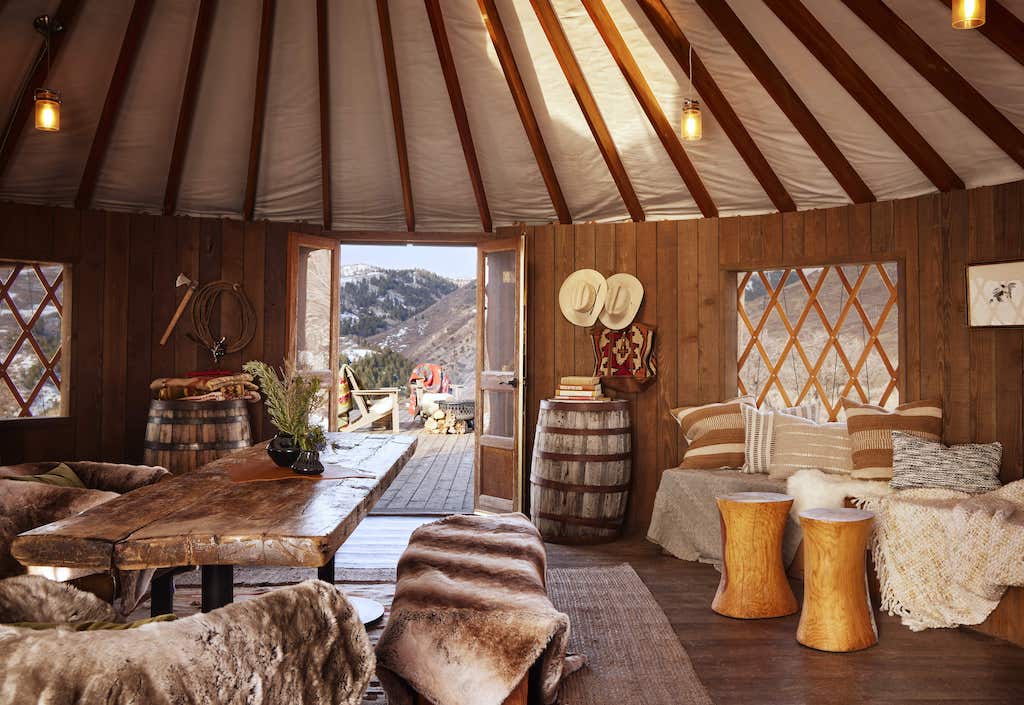 Yurt living area