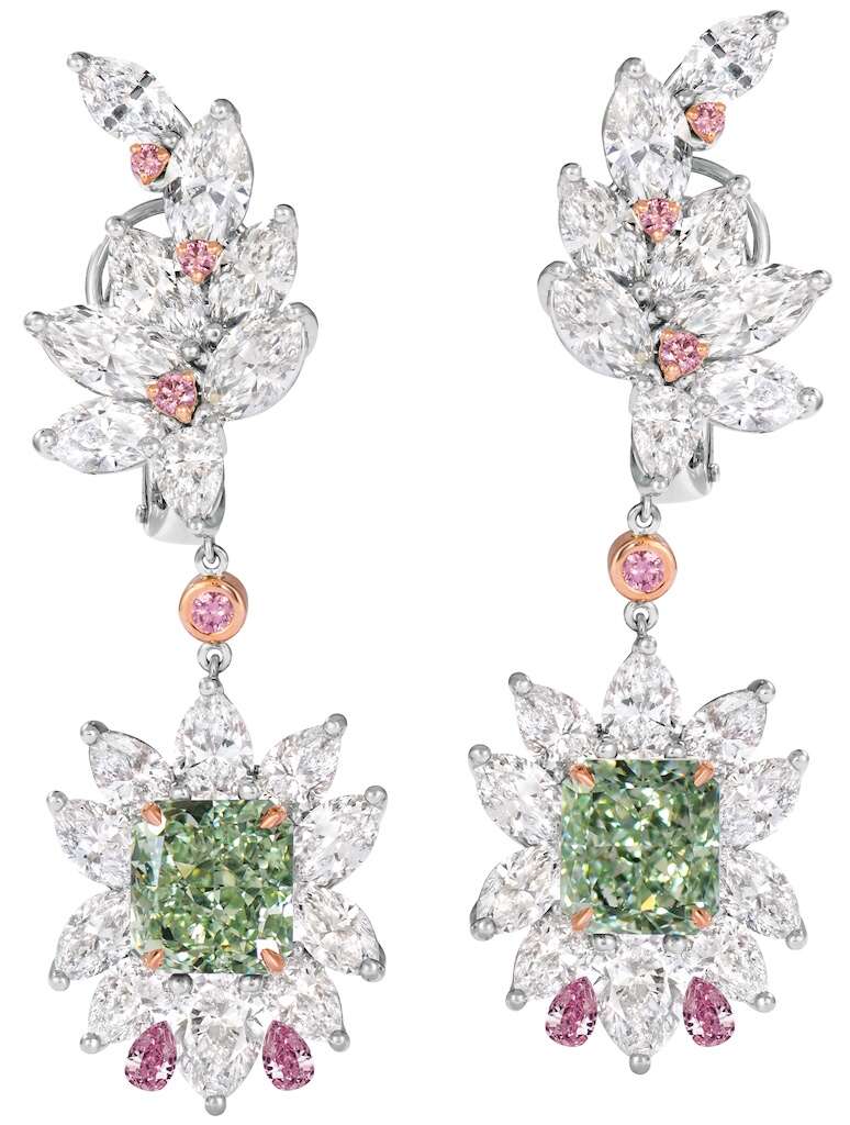 Scott West Natural Color Diamonds blossom earrings