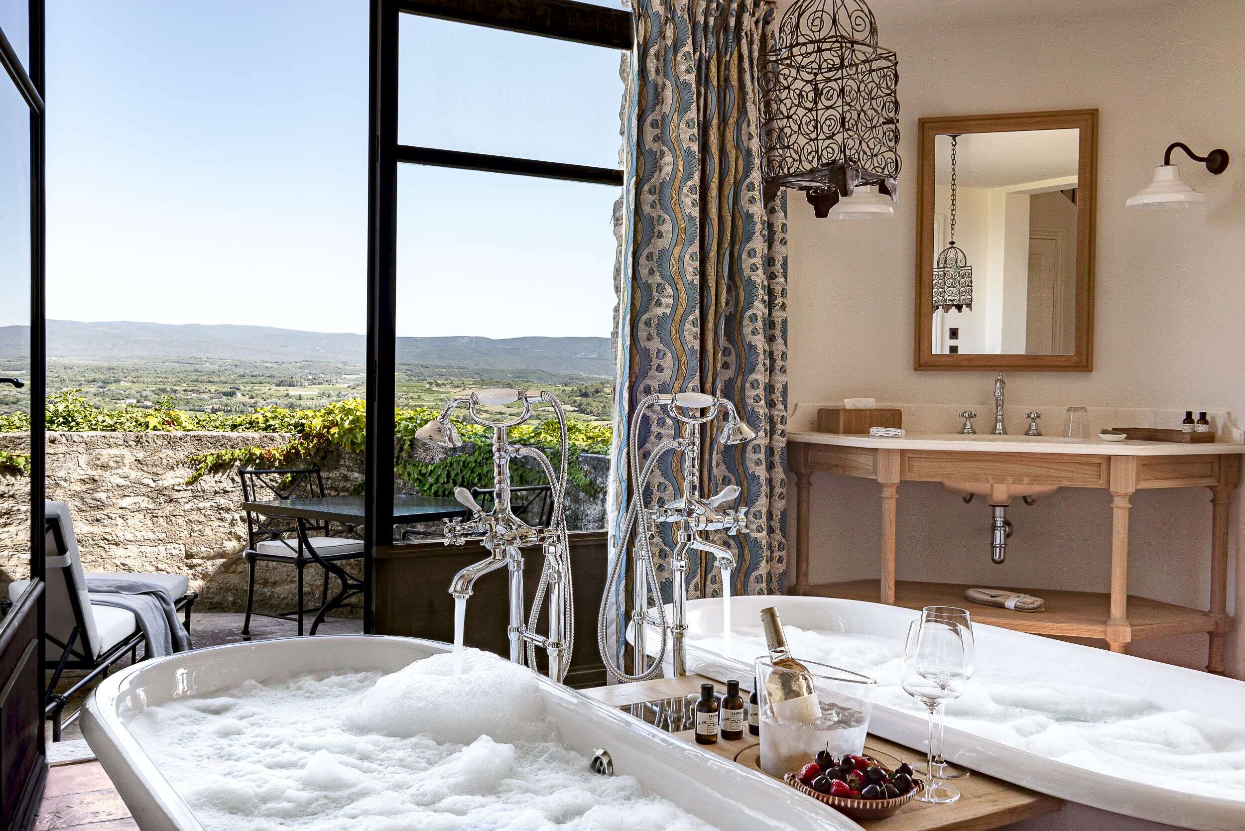 Bathroom of the Hotel Crillon de Brave in the South of France