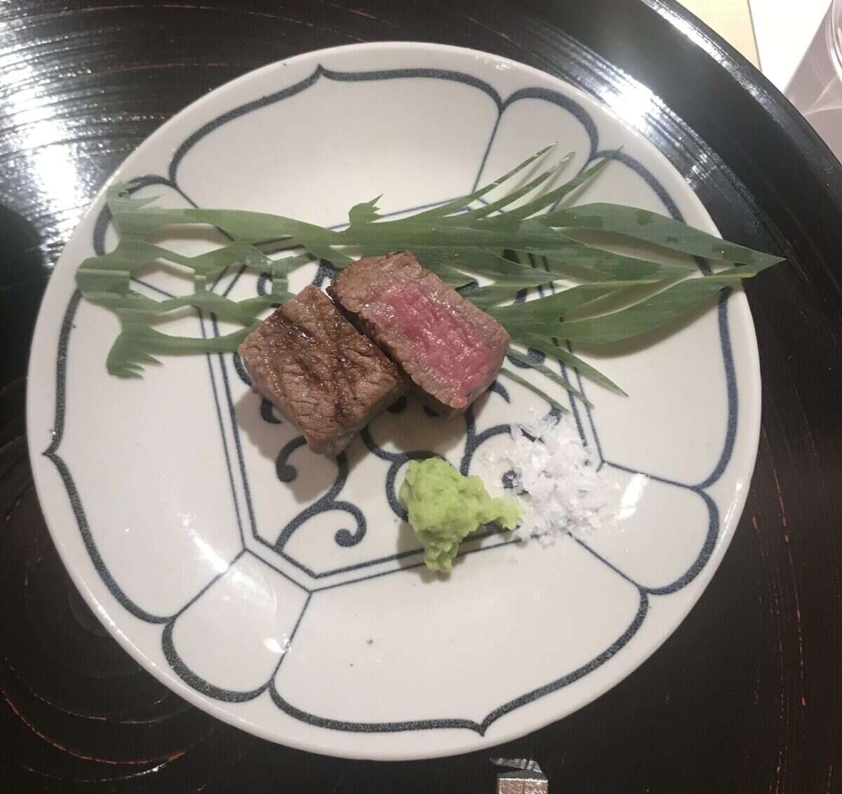 grilled Kobe beef at Sushi Kanesaka 