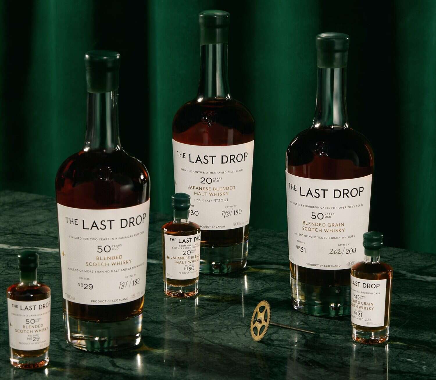 Three Last Drop Distillers bottles