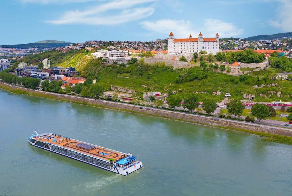 Riverboat in a river