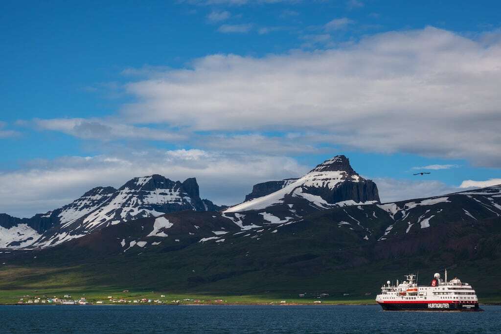 Cruise ship in the fjords