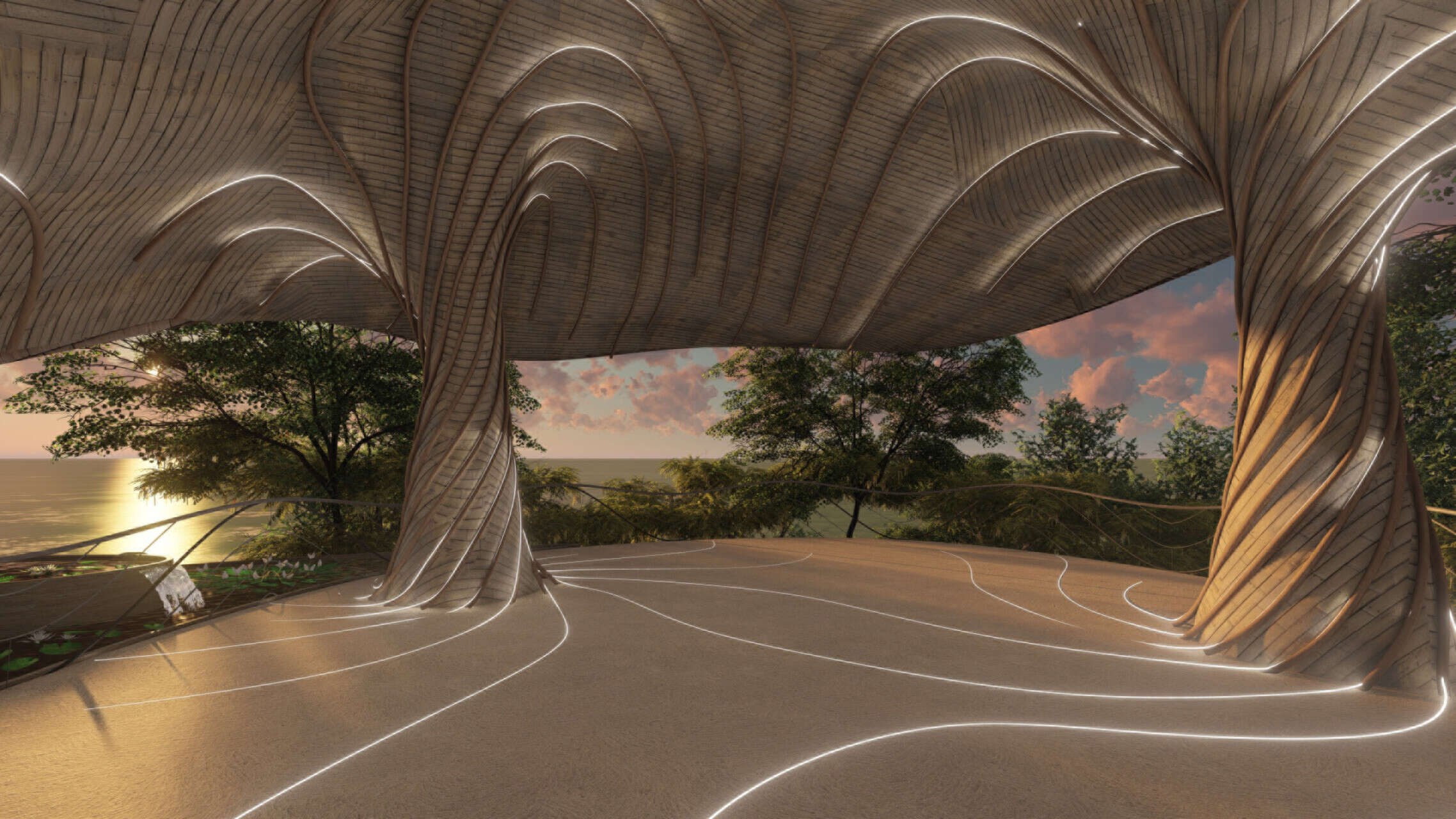 Four Seasons Peninsula Papagayo yoga studio rendering