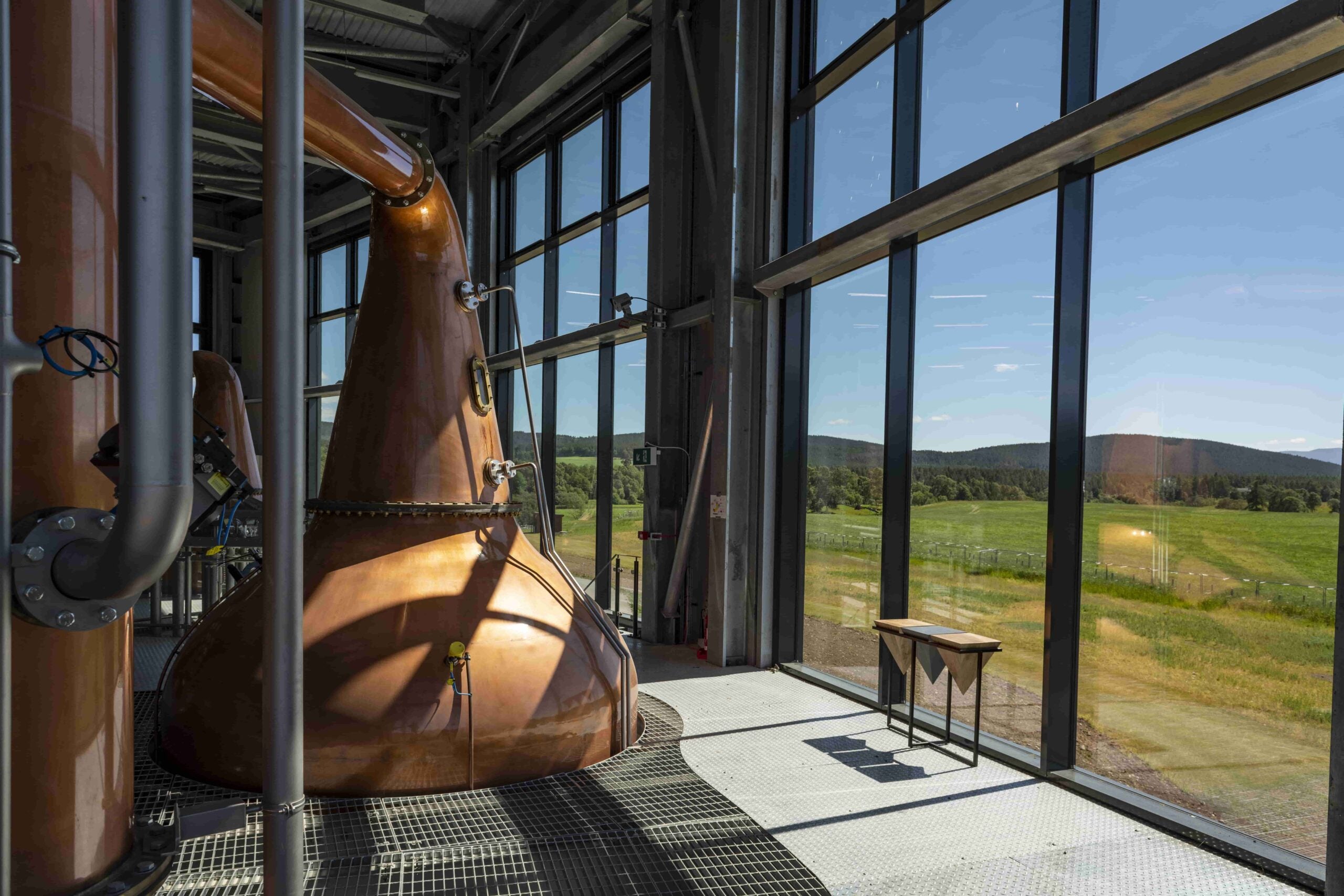 The stillhouse at The Cairn distillery