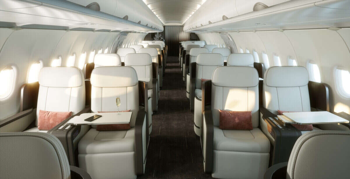 Four Seasons private jet inside 