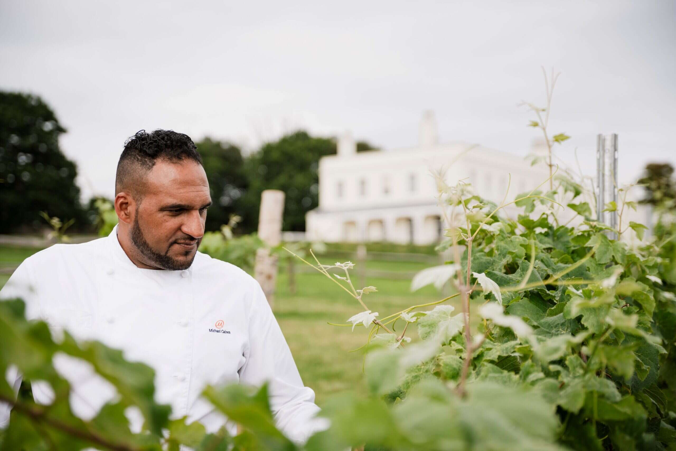 Michael Caines in the vineyards at Lympstone Manor 