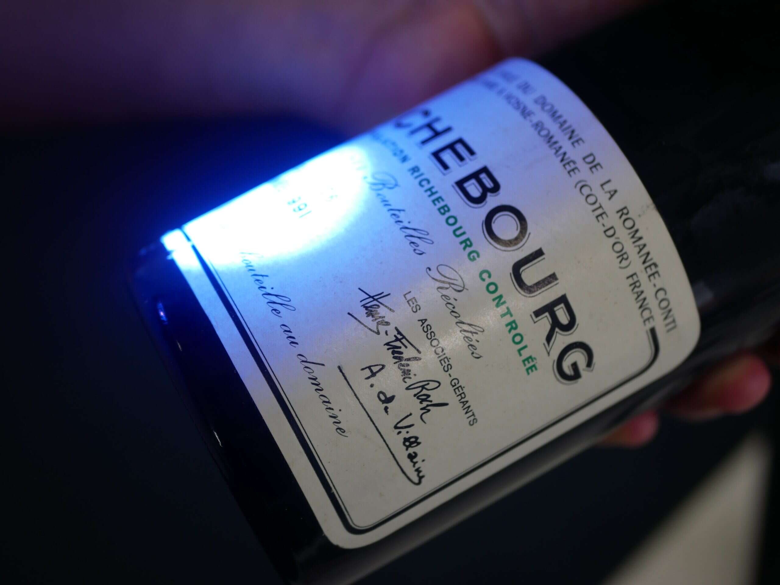 Checking for fake wine