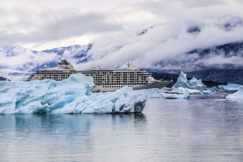 the world cruise ship in Greenland