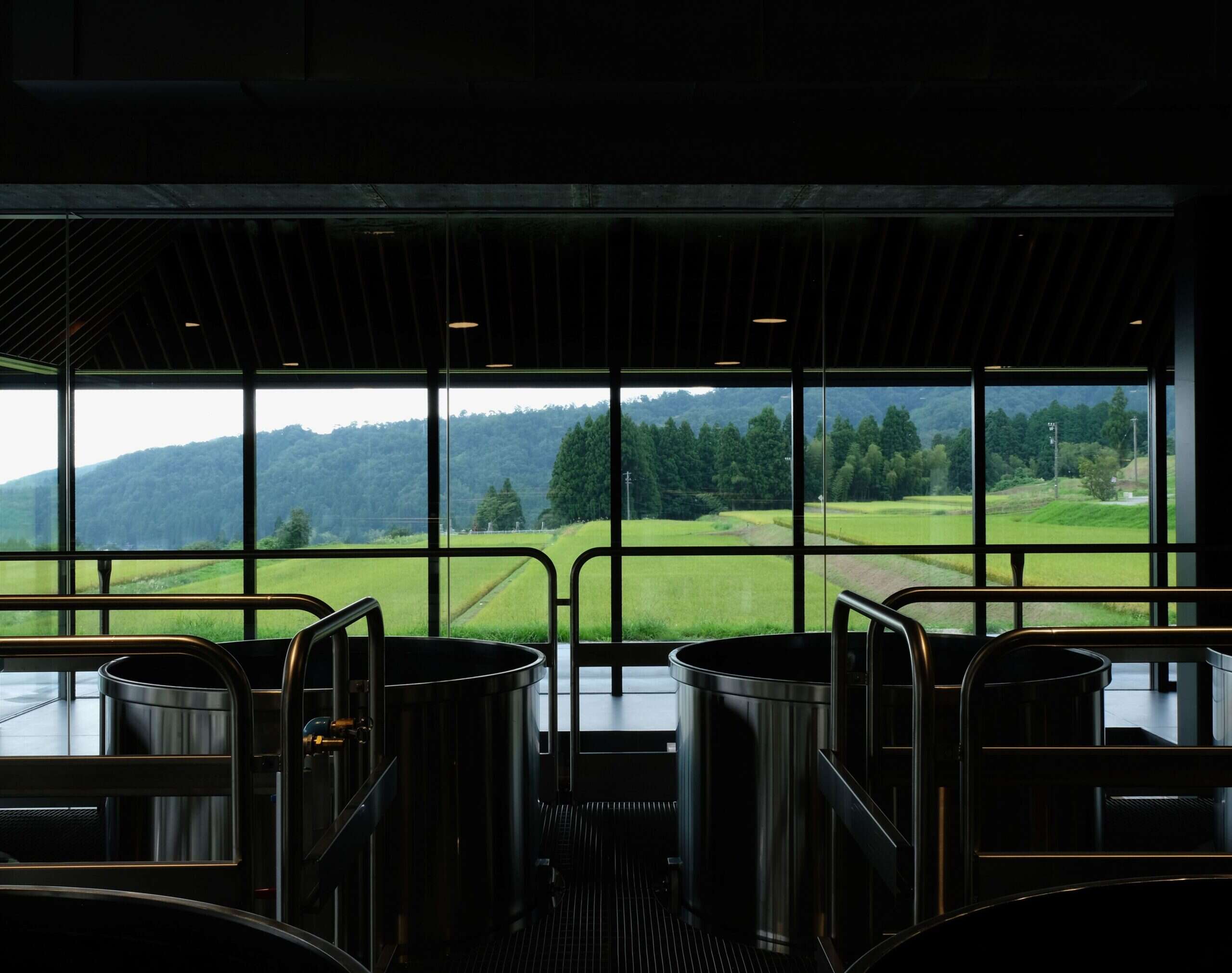 The brewery in rural Shiraiwa