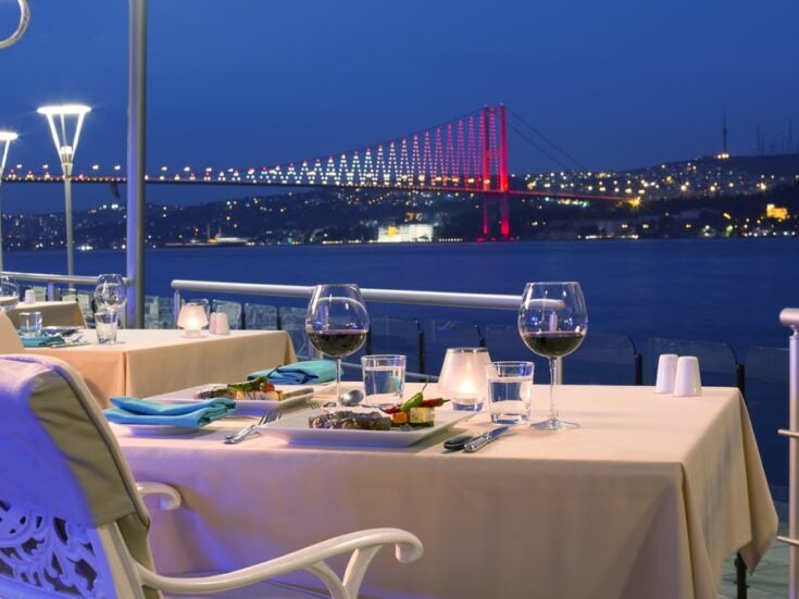 Istanbul restaurant with river view