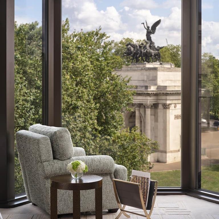 View of London from Premier Suite in The Peninsula London