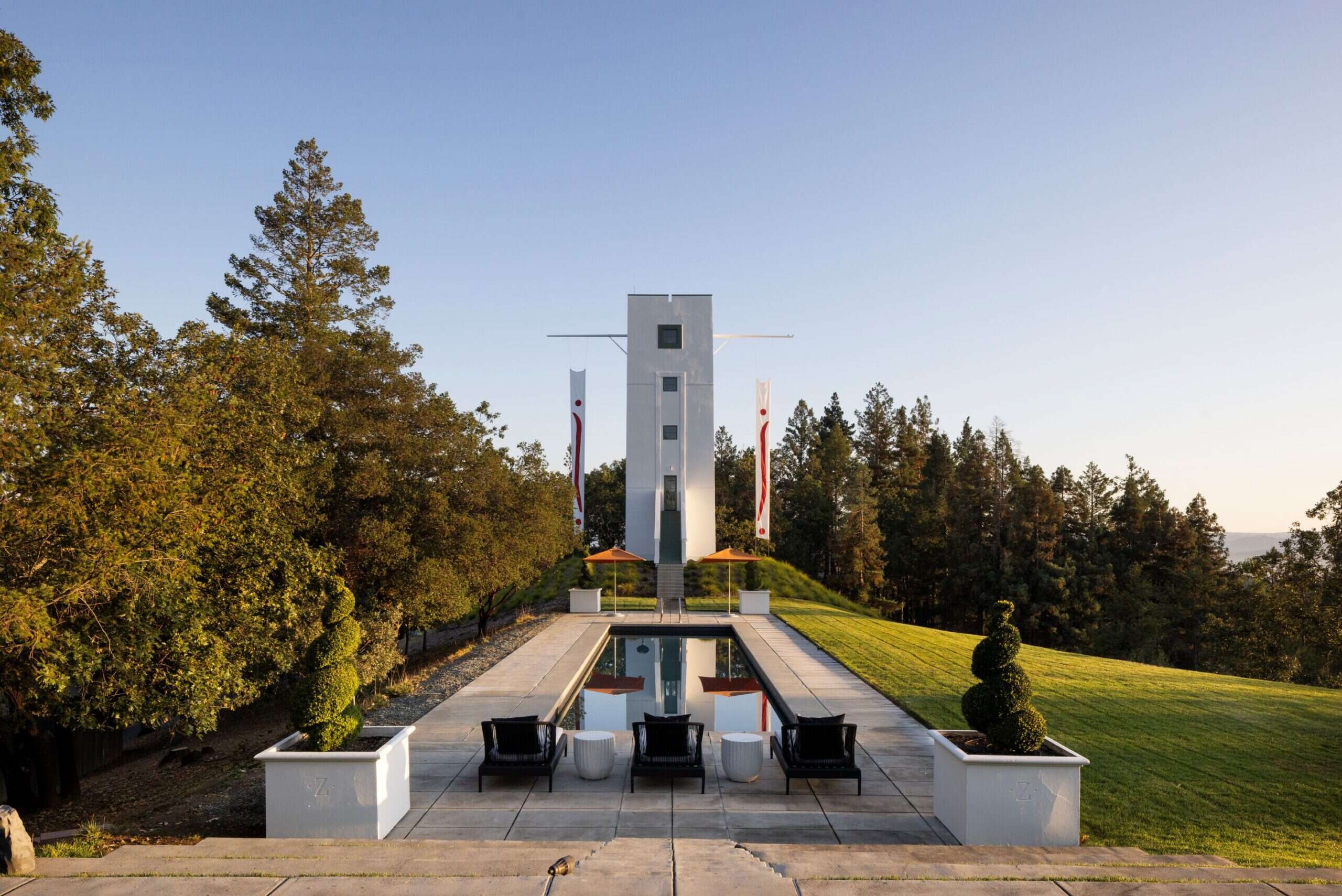 Pool and guest tower