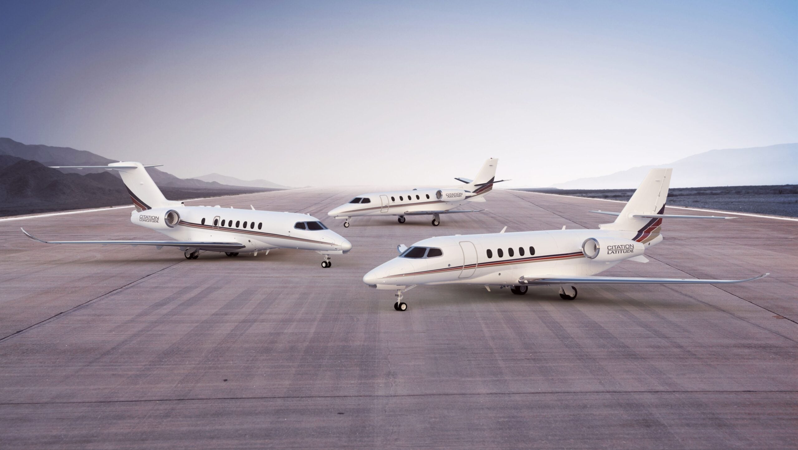 Textron Aviation planes on a runway