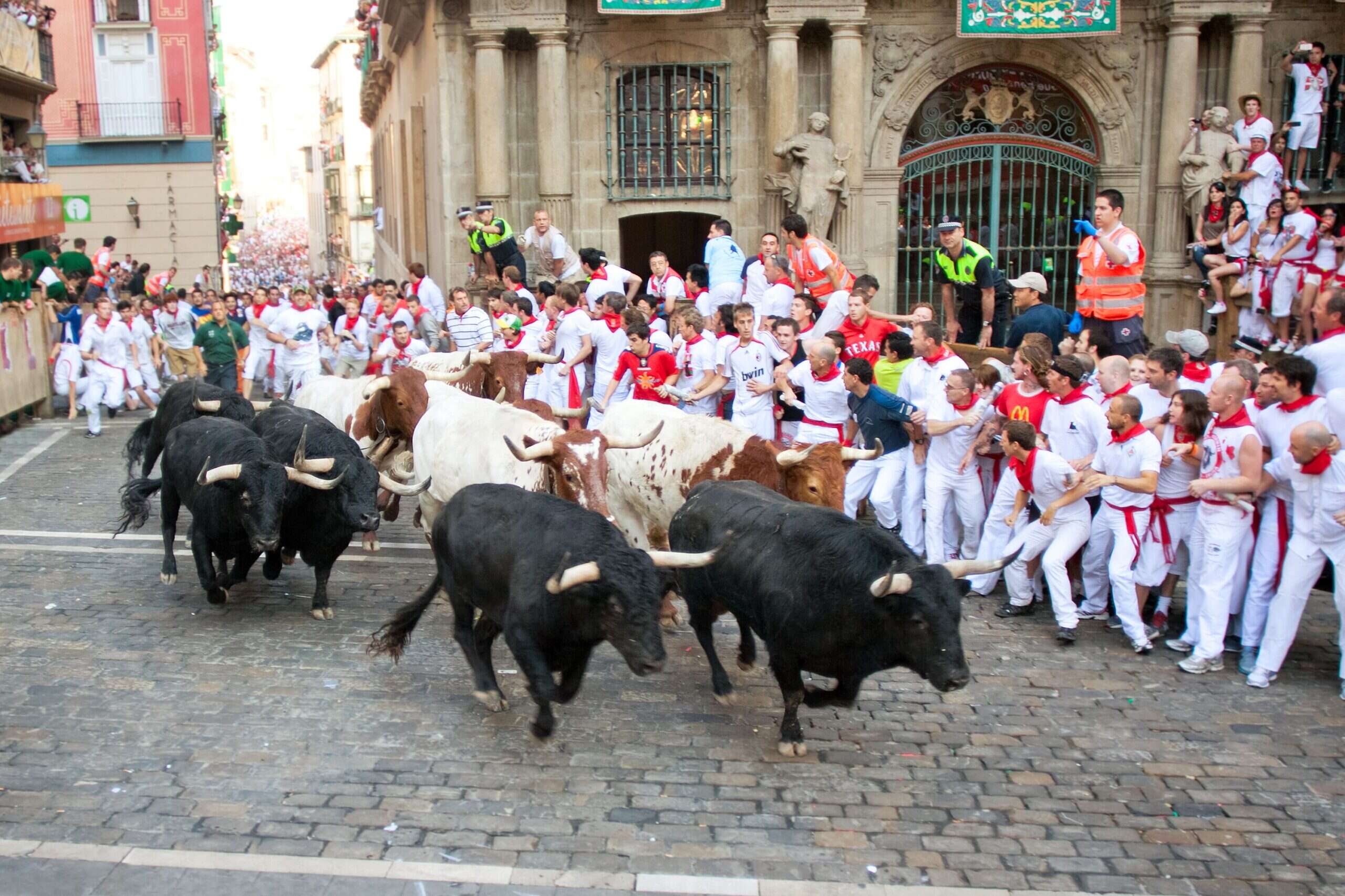 Running of the Bulls festival in Spain