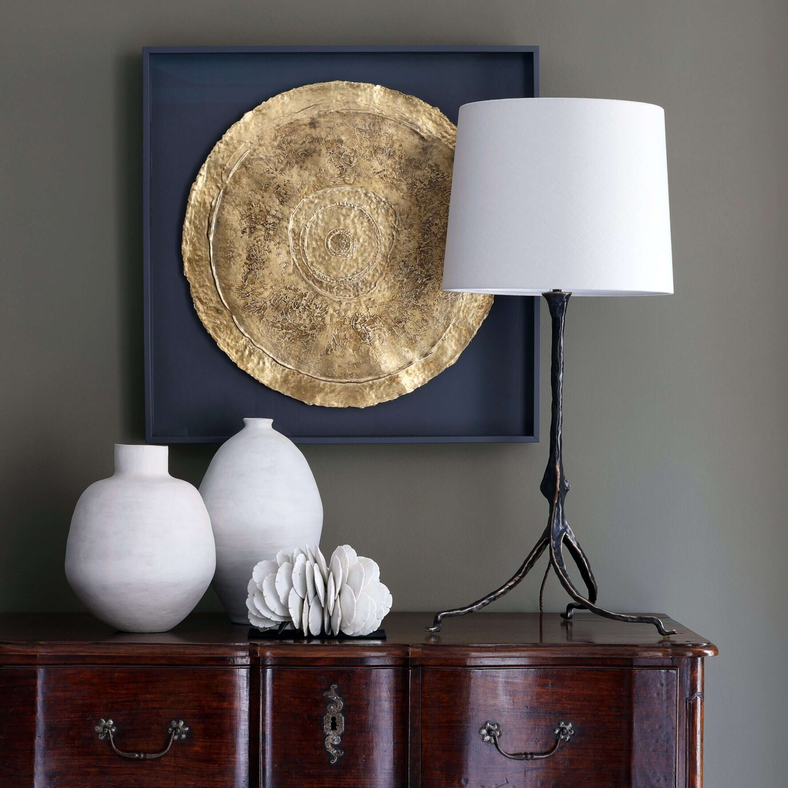 Canvas by Gennaro Avallone, stoneware pots by Jessica Coates