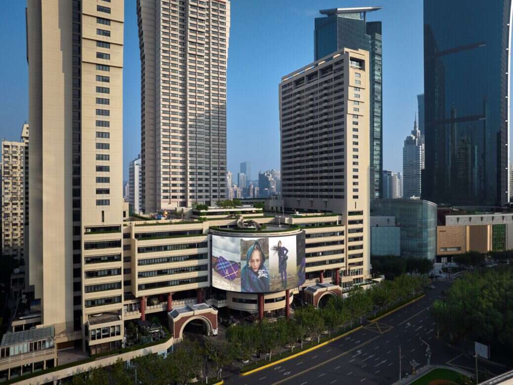 Burberry Billboard in the city of Shanghai