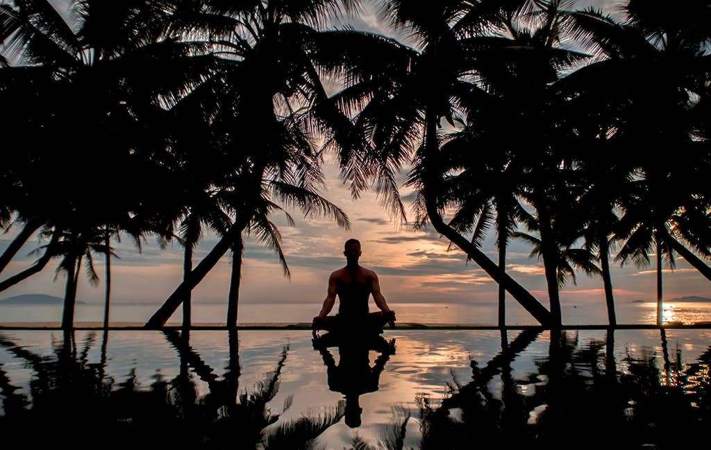 yoga by the pool