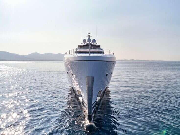 Superyacht O'Rea in the water