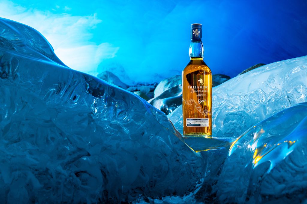 Bottle in a glacier