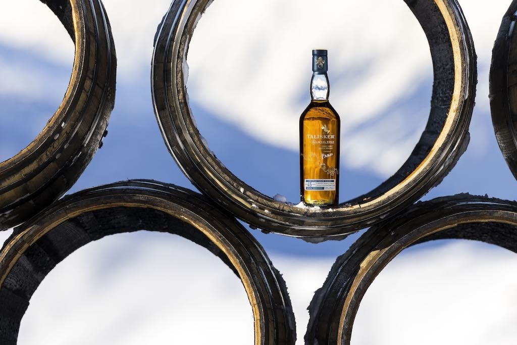 Talisker bottle in casks