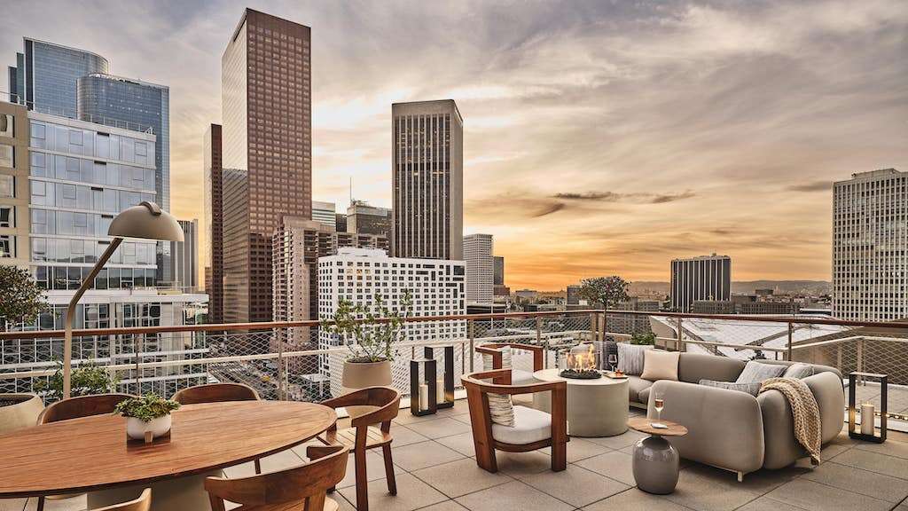 Roof terrace at conrad Los Angeles