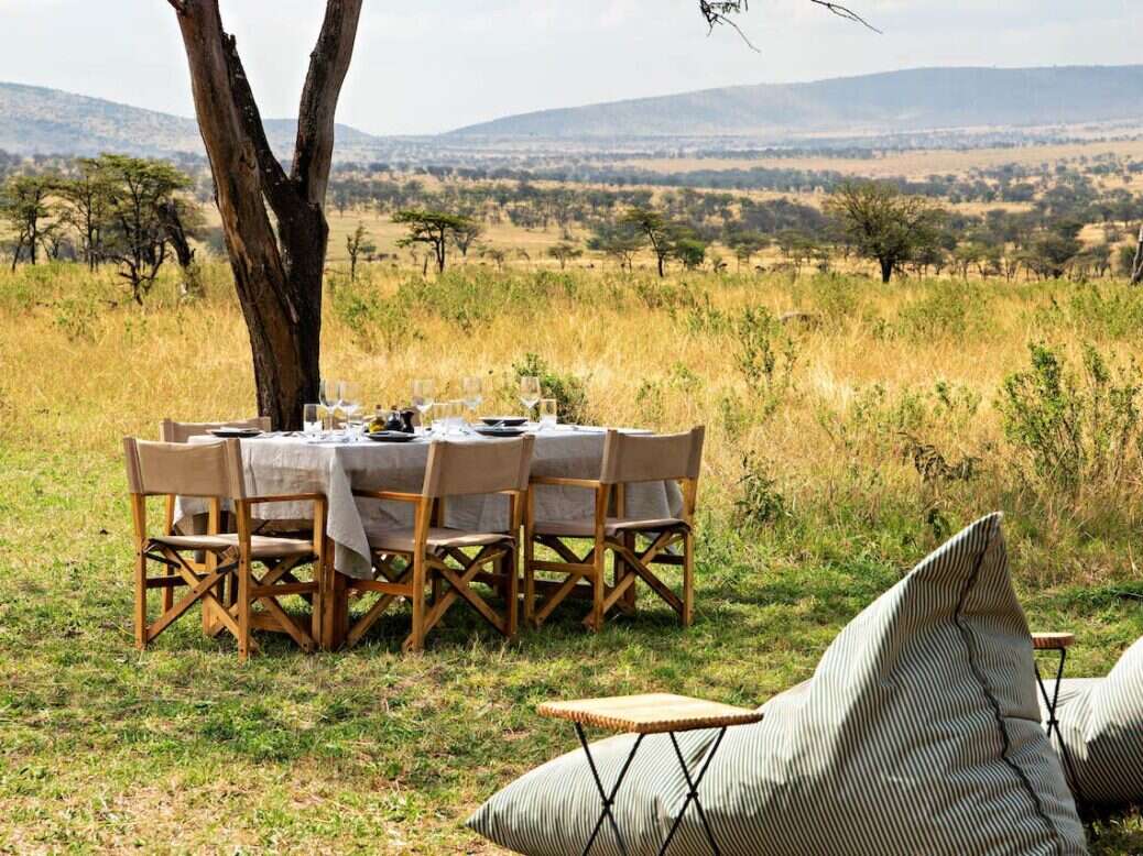Dining table on the Serengeti