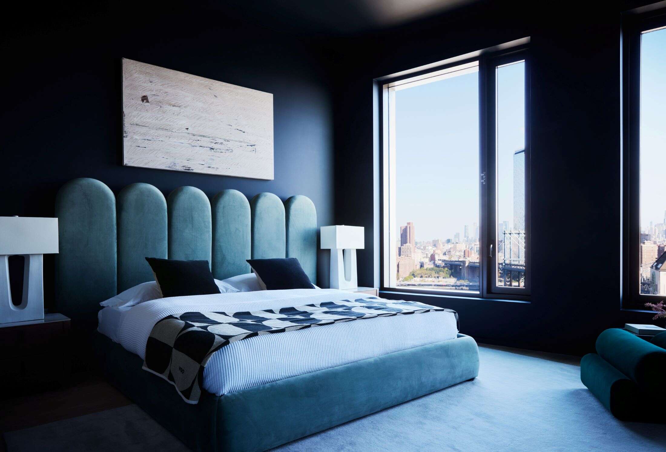 The master bedroom of Brooklyn residence
