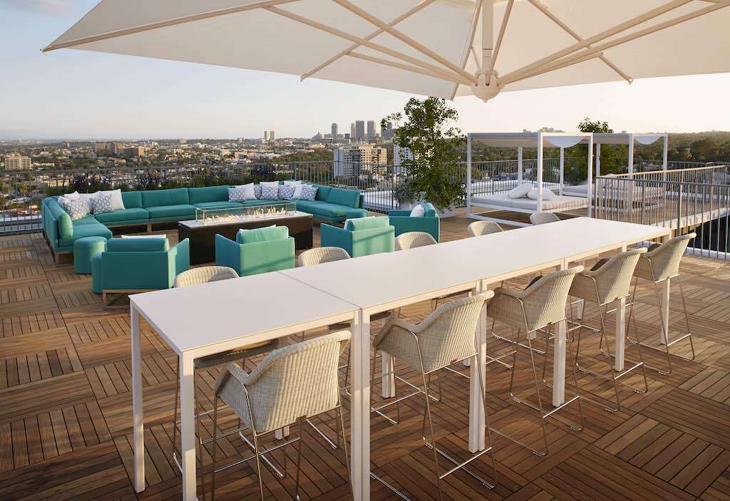 Penthouse roof terrace londin west hollywood Beverly Hills