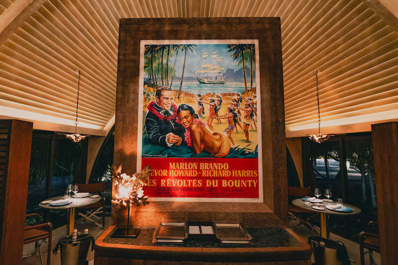 the bounty poster at the Brando restaurant 