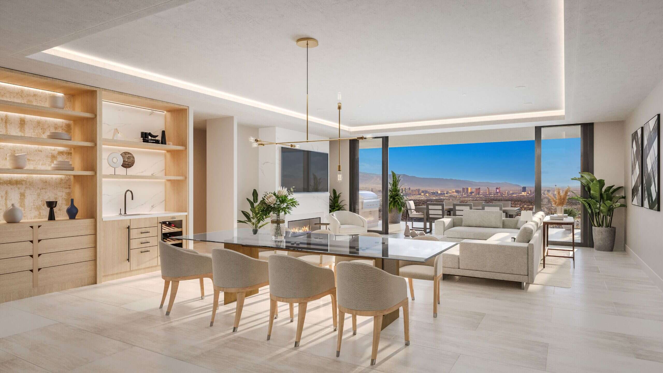 Views of Las Vegas from the residence living space