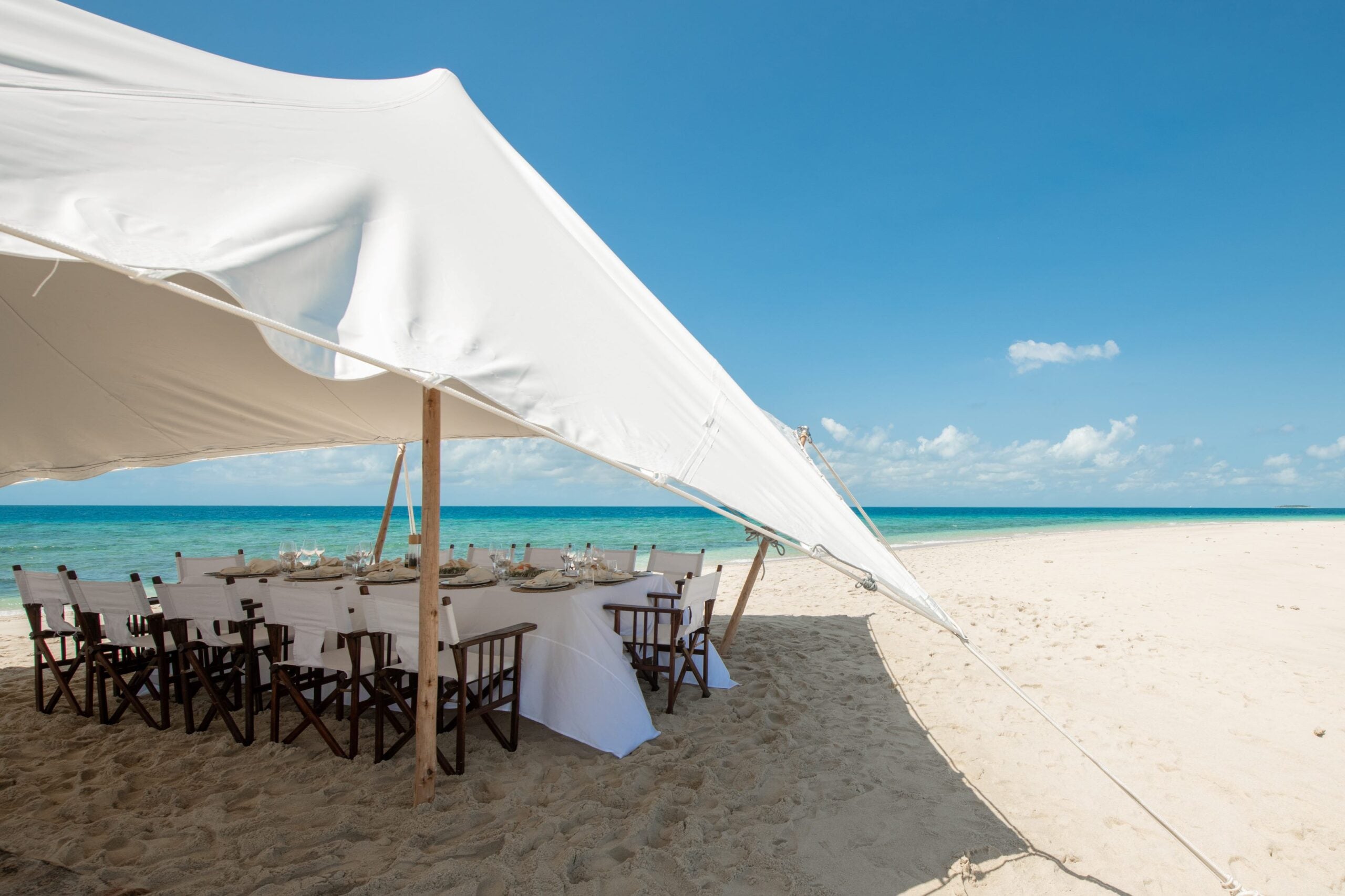 Dinner on beach 