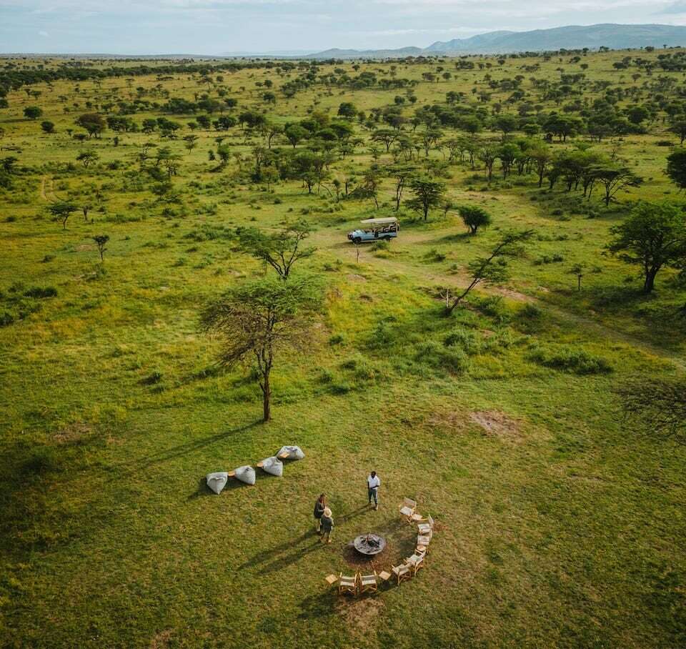 Aerial shot of Wilderness Usawa Serengeti