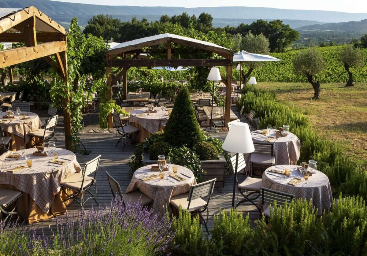 Les Vignes outdoor terrace 