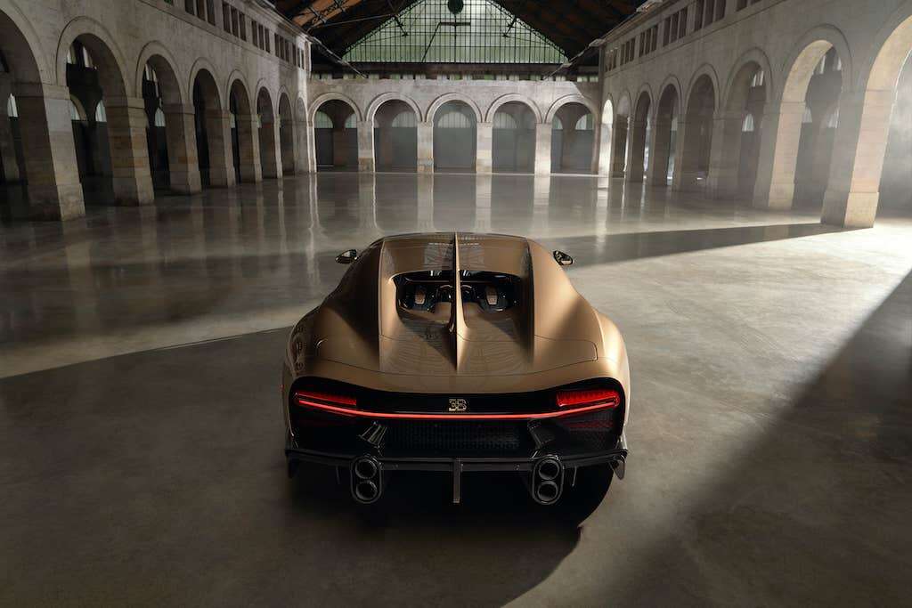 Bugatti car from behind