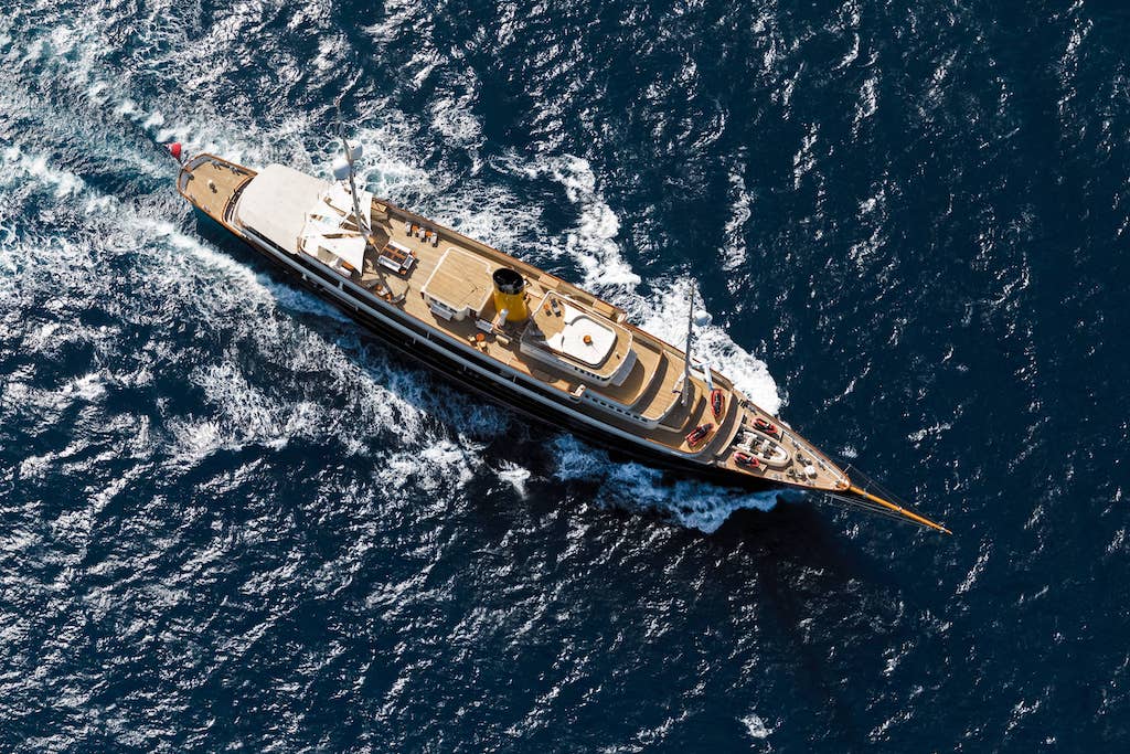 nero yacht aerial view